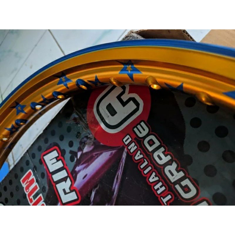 Velg DFT Thailand Bintang Gold biru