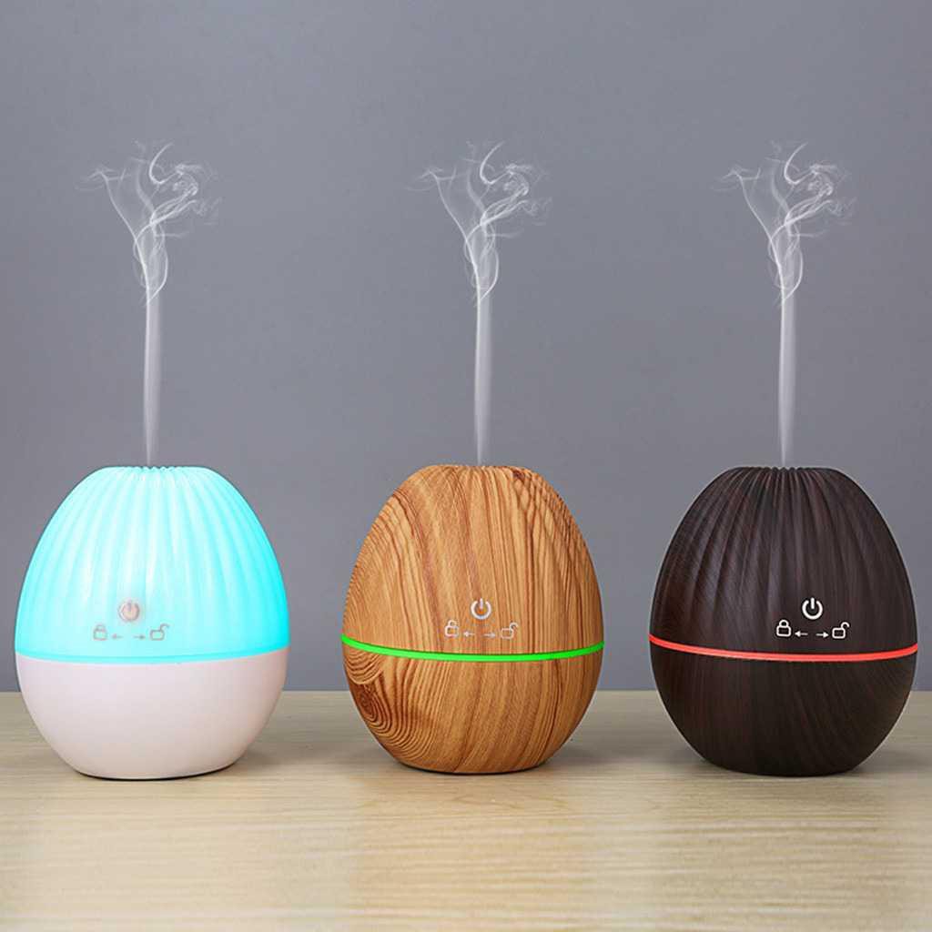 Kongyide Air Humidifier Aromatherapy Diffuser Wood 130ml - AJ-510 [Coklat Muda]