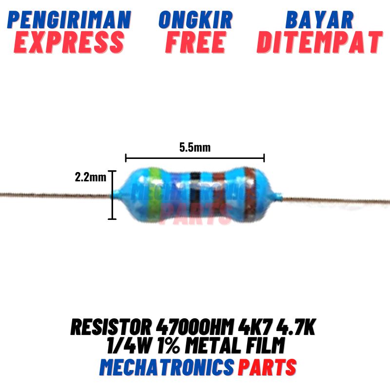 10X RESISTOR 4700OHM 4K7 4 7K 1 4W 1  METAL FILM