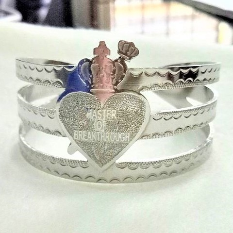 Gelang Profetik Wanita Bangle Master of Breaktrough Monel Anti Karat Bahtera Mahanaim