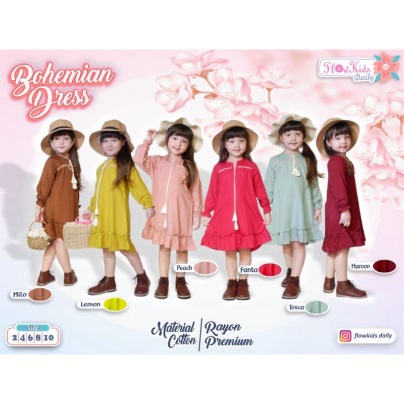 Bohemian Dress (Dress Anak)