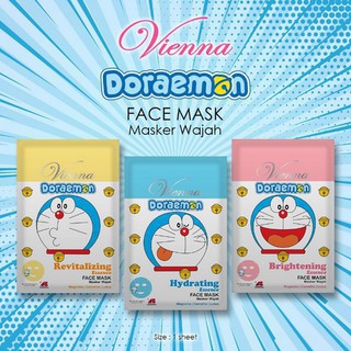 OBRAL MURAH ! CUCI GUDANG ! HARUS HABISA !  Vienna Doraemon Face Mask Brightening Essence / Revitalizing / Hydrating / Masker Waj