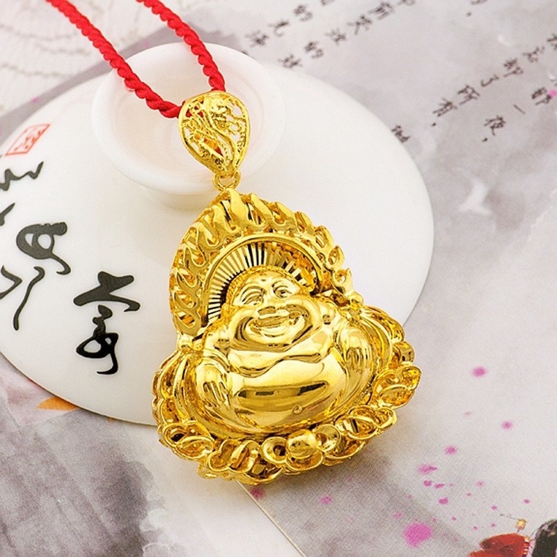 Fashion Luxury Alluvial Gold Couple Necklace