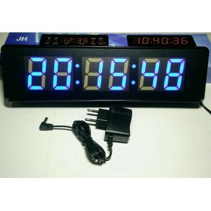 Jam Digital LED Meja/Dinding JH-828 Angka Menyala Warna Biru Termurah.