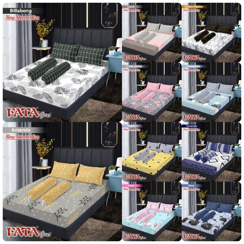 SPREI FATA KING SIZE 180X200 MOTIF MINIMALIS TINGGI 20CM