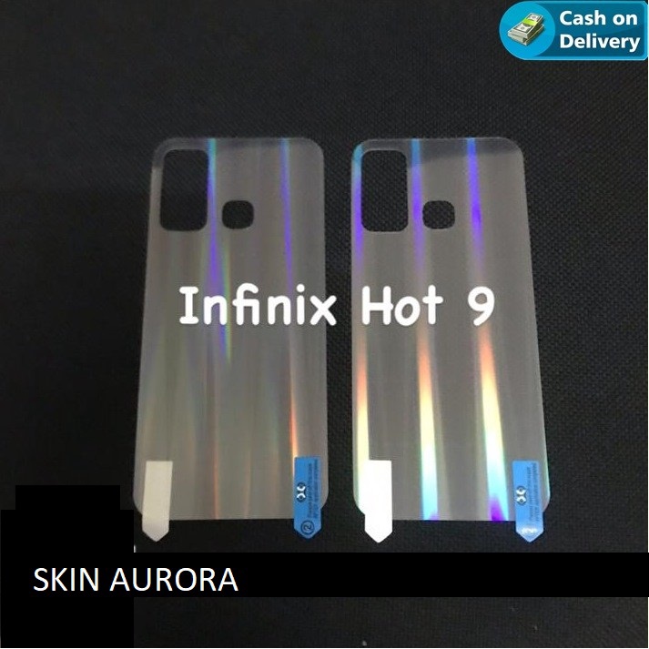 INFINIX HOT 9 HOT 8 HOT 7 HOT 7 PRO ANTI GORES BELAKANG SKIN AURORA GARSKIN MOTIF PELANGI TRANSPARAN ANTI JAMUR PELINDUNG BELAKANG INFINIX HOT 8 INFINIX HOT 7 INFINIX HOT 7 PRO