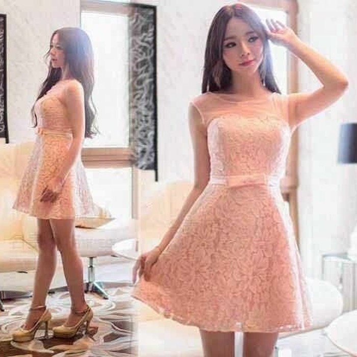 ❤️Bodycon Dress Brukat Brokat Lace Lokal Bandung❗️Lengan Terompet Yellow Mustard Belleza Dress MPD