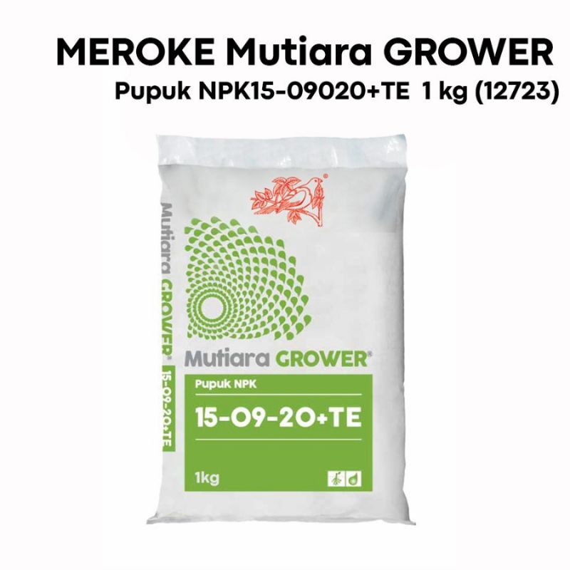 Hidroponik Meroke Mutiara GROWER Pupuk NKP 15-09-20+TE kemasan 1 Kg