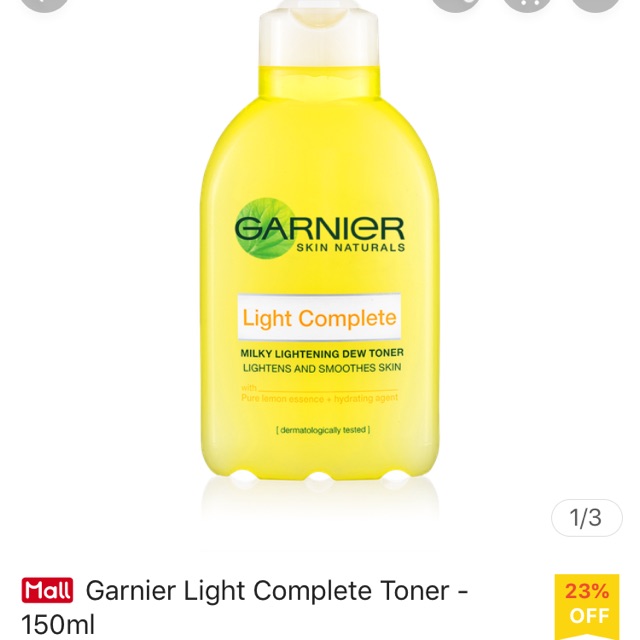 Garnier Light Complete Toner (Preloved)