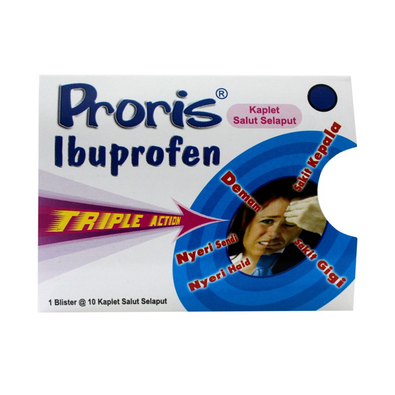 Proris Ibuprofen Kaplet / Demam / Sakit Kepala / Sakit Gigi / Promo / Penurun Panas