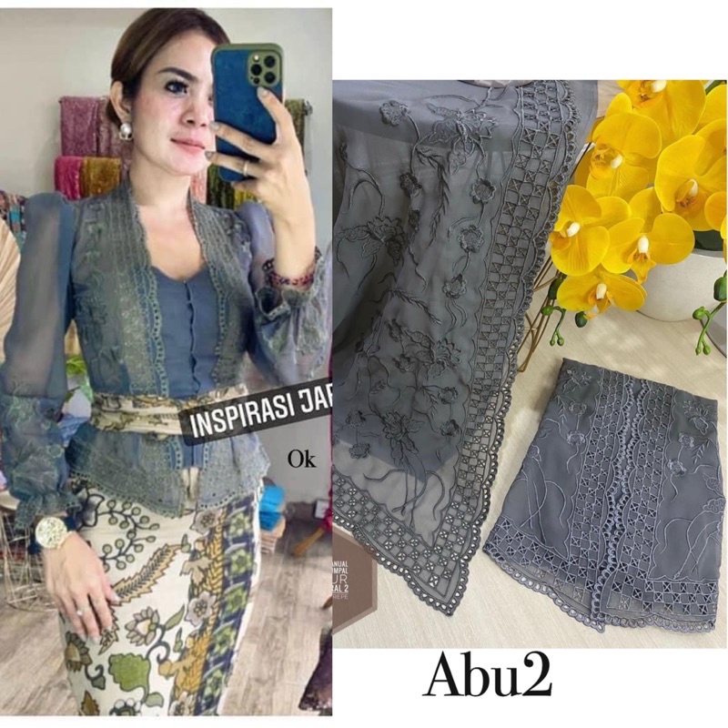 kain bordiran/bahan kebaya bordir/kain bordir catur terhits/motif wajik