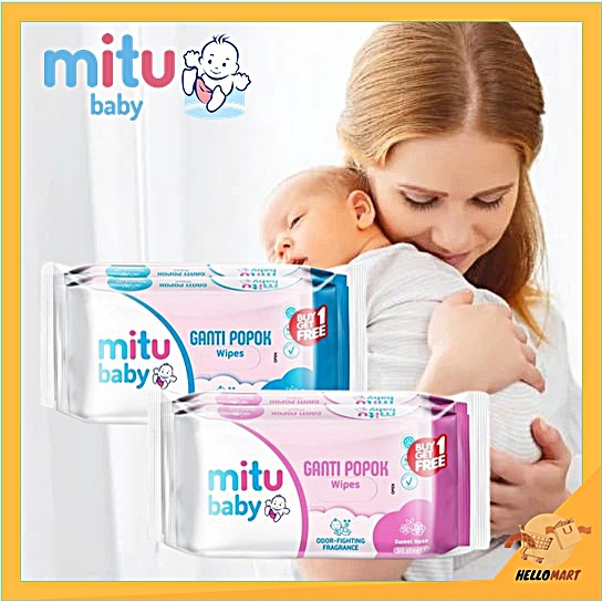 ORIGINAL Mitu Baby Tisu Basah Ganti Popok 50s (BELI 1 GRATIS 1) / Mitu Baby Wipes / HELLOMARTID