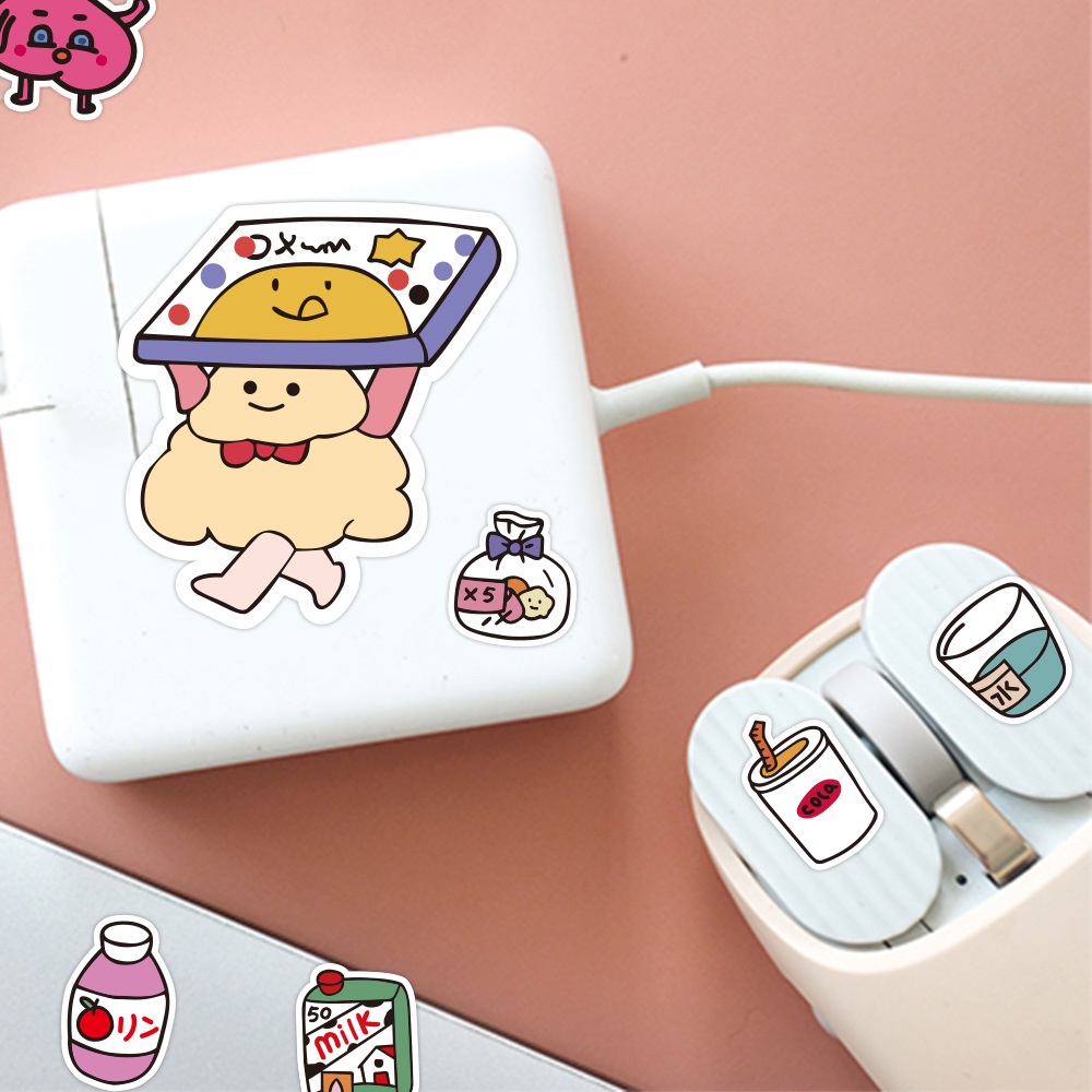 Jepang lucu ins retro stiker kreatif kartun oksigen stiker vacuum cup tangan akun bagasi tangan Buku