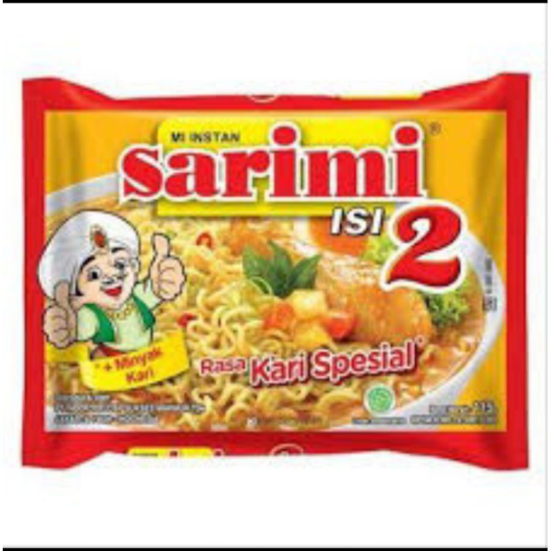 

sarimi isi 2 rasa kari spesial/mie goreng rasa ayam kremes