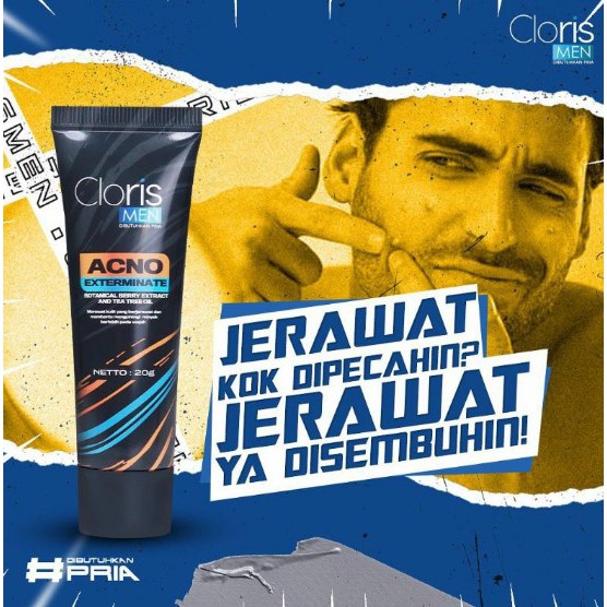 Clorismen Acno Exterminate Acno Gel Anti Jerawat Kronis Pria Berkualitas