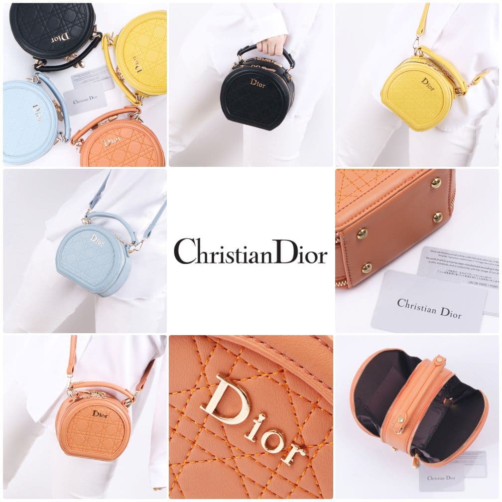 COD ❤️ Tas Wanita Dior Premium Limited stock Round Crossbody bag Slingbag kulit