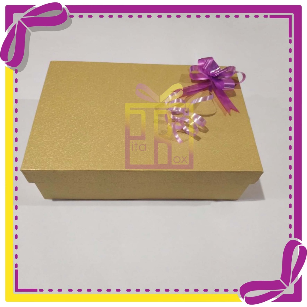 

(29x19.5x9 cm) Box kotak kado polos FREE pita /Gift Box hampers hadiah packaging