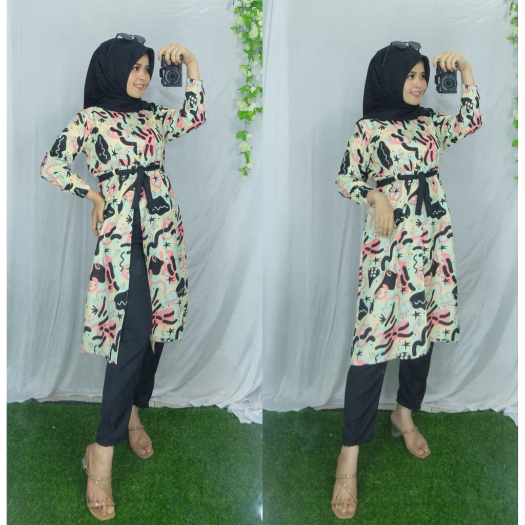 1KG MUAT 3SET | FREYA FLOWERY DAILY SET SIMPEL FASHION HIJAB WANITA MUSLIMAH HITS SELEBGRAM