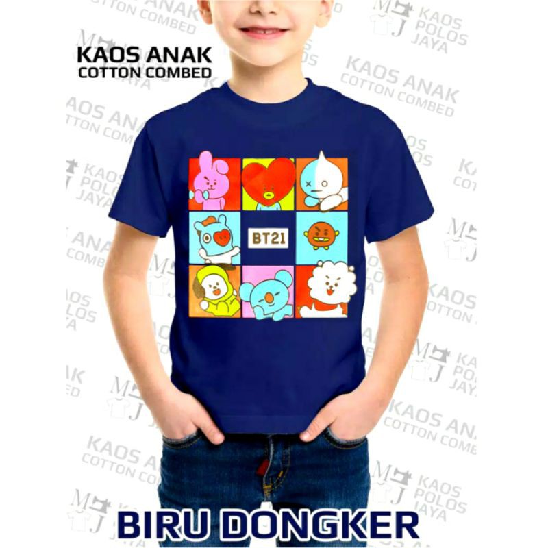 kaos kekinian anak anak bt21