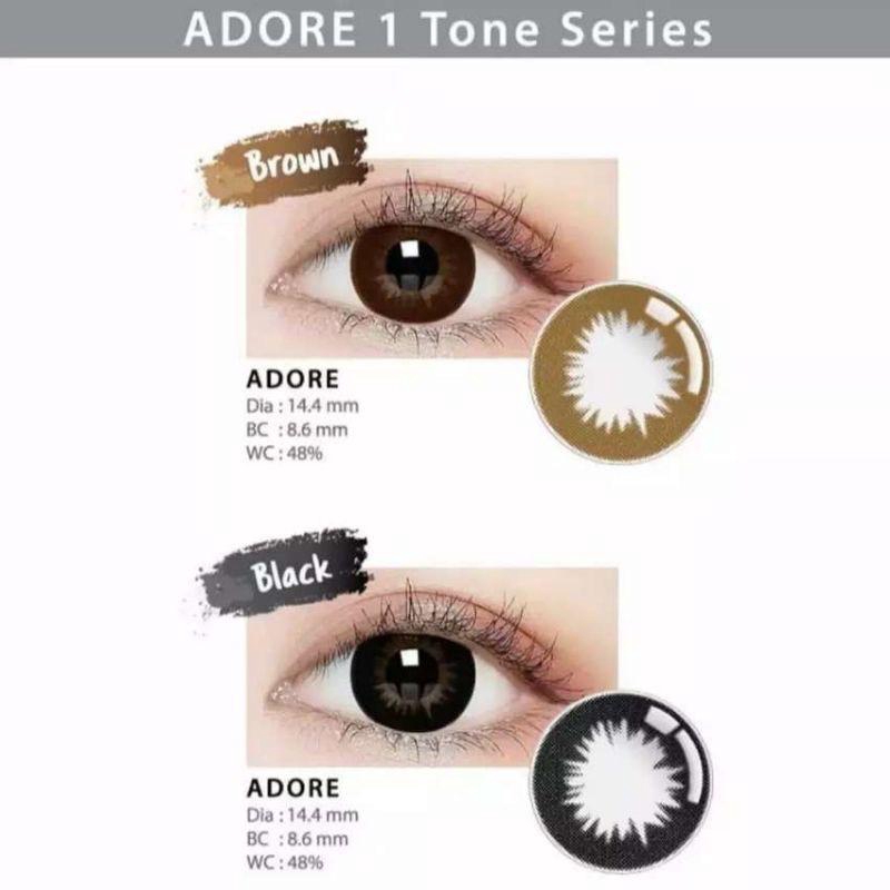 SOFTLENS LIVING COLOR ADORE BLACK 14.4mm ( MINUS 0,50 S.D -8,00 )