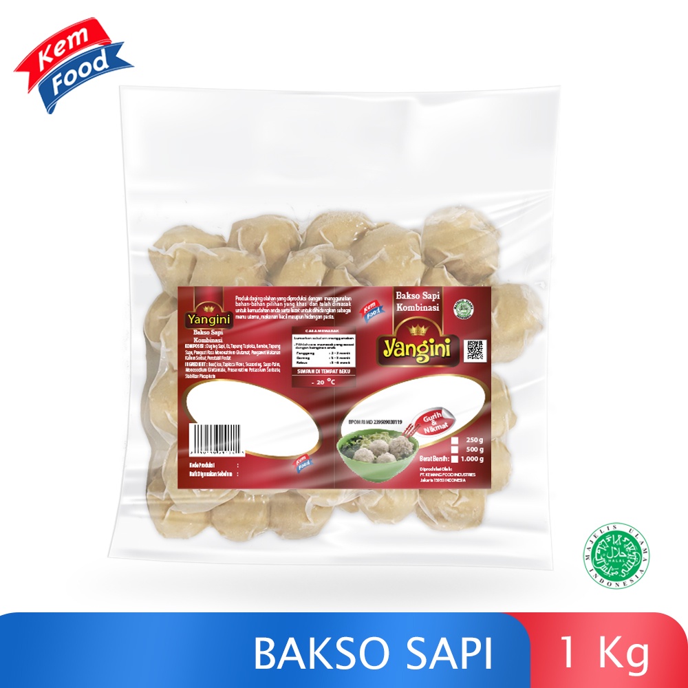 Yangini Bakso Sapi Halus - 1 Kg