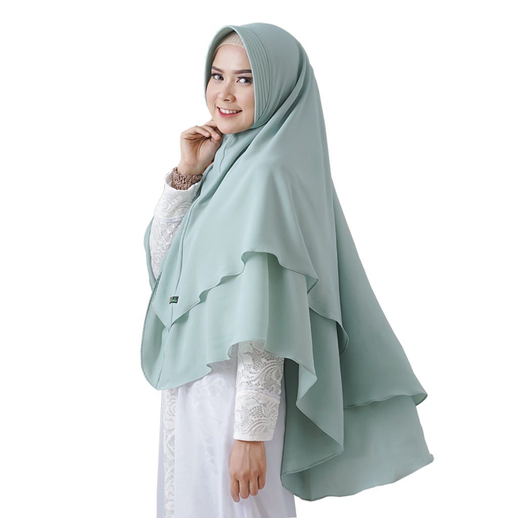 Jilbab khimar syar'i jumbo pet antem 2 layer diamond