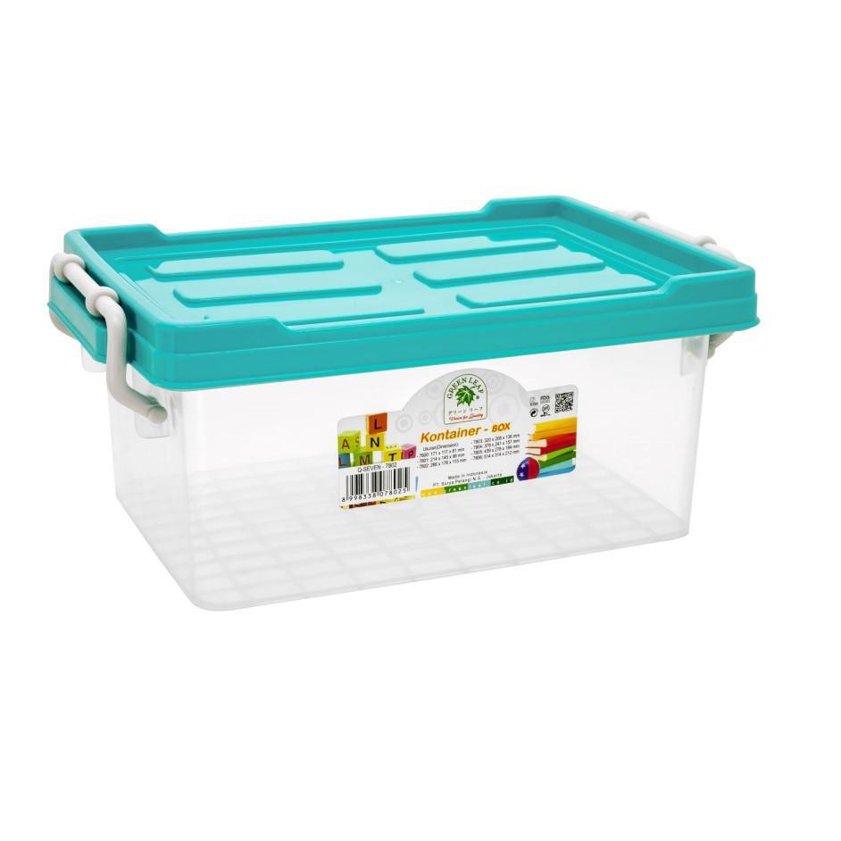 KOTAK PENYIMPANAN CONTAINER Q-SEVEN BOX 7801 GREEN LEAF 078018