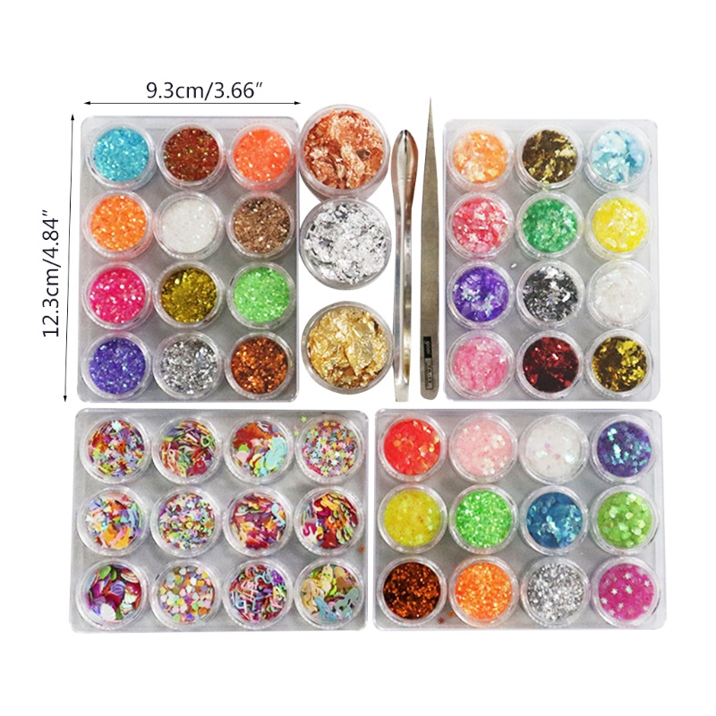 SIY  Casting Mold Glitter Sequins Pigment Fillings Kit Epoxy Resin DIY Jewelry Making Decoration Nail Arts Accessories