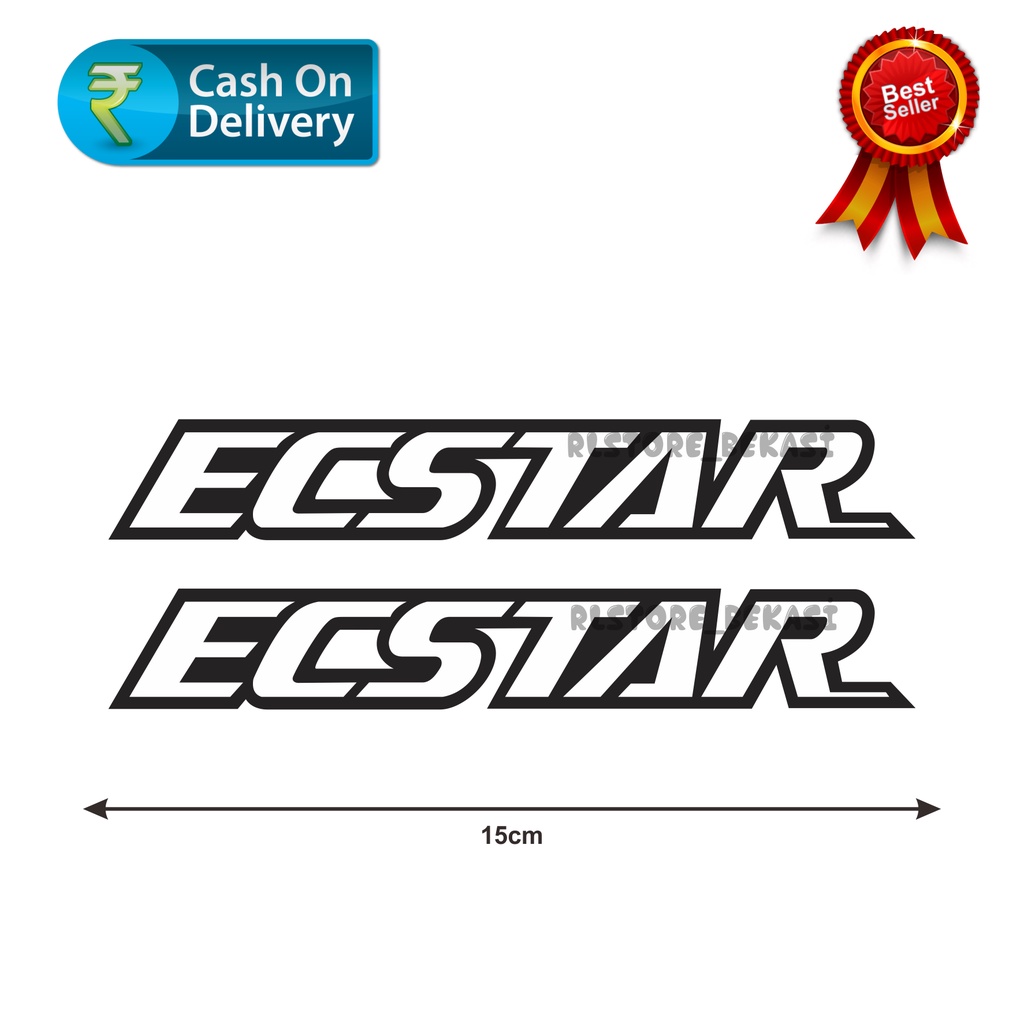 STIKER MOTOR STIKER SPONSOR ECSTAR ISI 2PCS