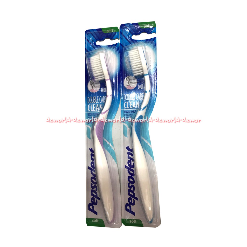 Pepsodent Double Care Clean Sikat Gigi Soft dengan bulu sikat 0.01mm yang lembut Pepsoden Toothbrush Double Care