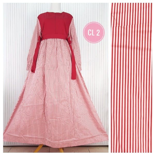 Gamis Salur katun jepang ORI / Busui Friendly / gamis pita samping - kode CL
