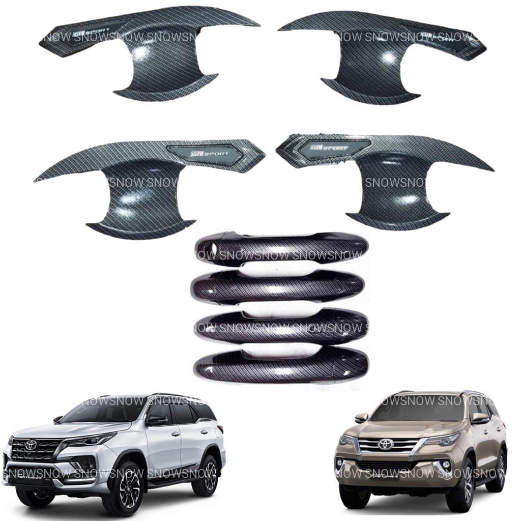 Paket Outer Handle Cover Fortuner 2016 2020 2022 UP GR SPORT Carbon