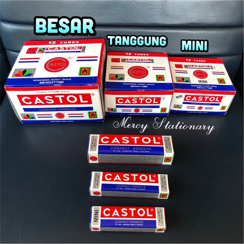 

Lem Castol Besar - Castol Tanggung - Castol Mini