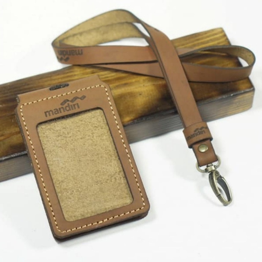 

NAME TAG KULIT ID CARD HOLDER KULIT ASLI CUSTOM NAMA DAN LOGO