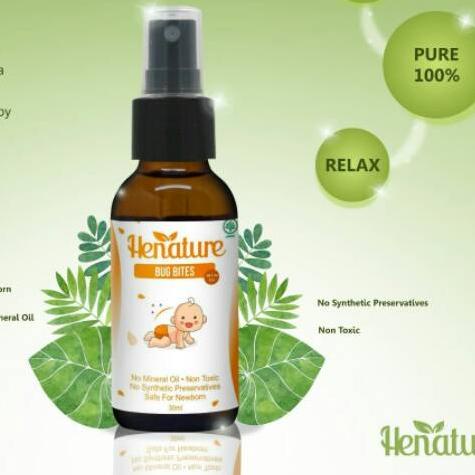 ➼ Henature Bug Bites (semua usia) anti nyamuk serangga essential oils 30 ml dan 60 ml ✰