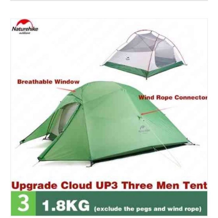 TENDA CLOUD UP 3 210T NATUREHIKE NH18T030-T210T (UPGRADE VERSION) [E7]
