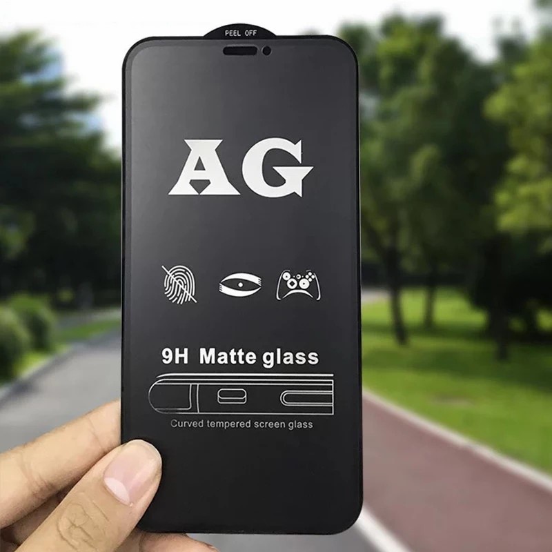 IPHONE 13 PRO MAX 13 13 PRO 13 MINI TEMPERED GLASS MATTE GLARE ANTI GORES KACA ANTI MINYAK SCREEN GUARD FULL COVER TEMPRED FULL SCREEN 13 PROMAX