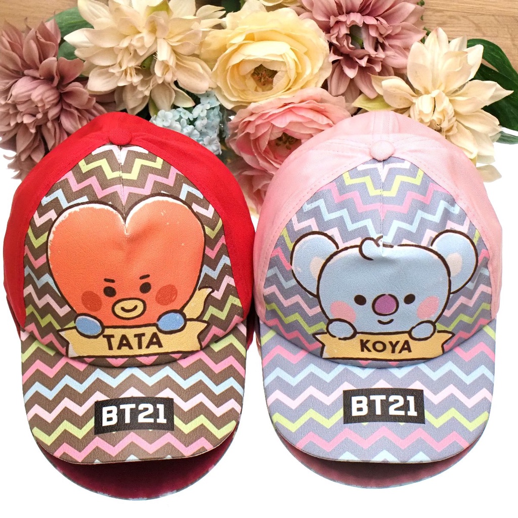 Topi Anak BT21 Karakter BTS Topi Baseball Korea Kpop Aksesoris Anak