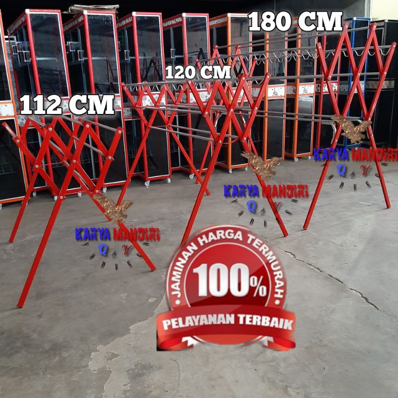 Jemuran Lipat / Jemuran Baju Aluminium / jemuran  pakaian/Merah
