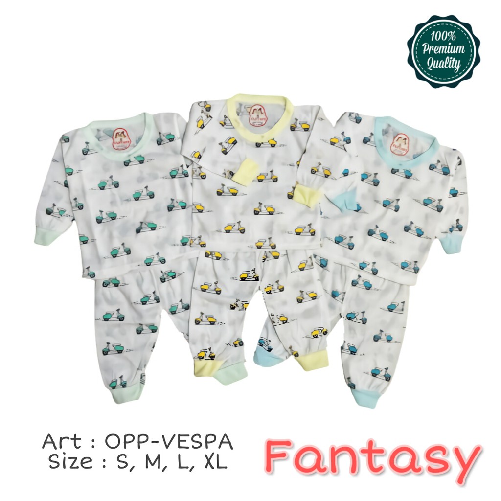 Stelan Baju Anak Panjang Oblong 0 - 3 Tahun / Baju Tidur Anak / Piyama Anak Katun