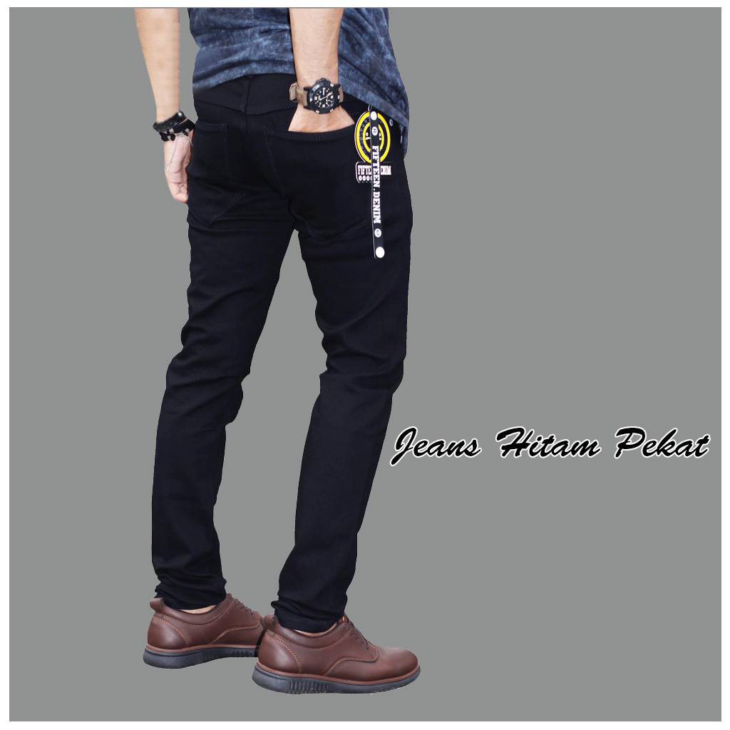 Fifteen Denim Celana Soft Jeans Black Sk N01S