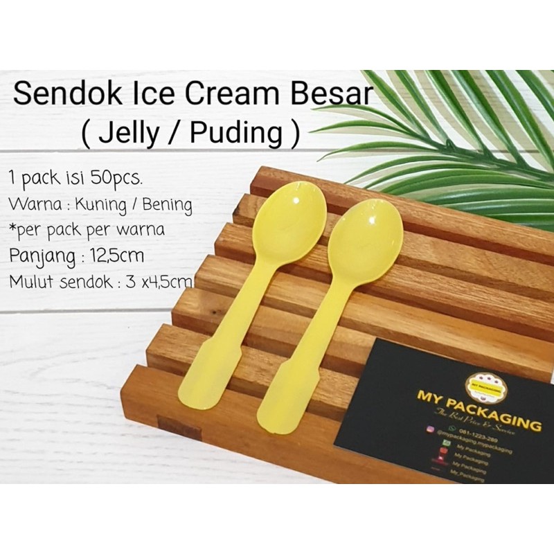 Sendok Ice Cream BESAR / Sendok Jely / Sendok Puding  - PREMIUM 50pcs