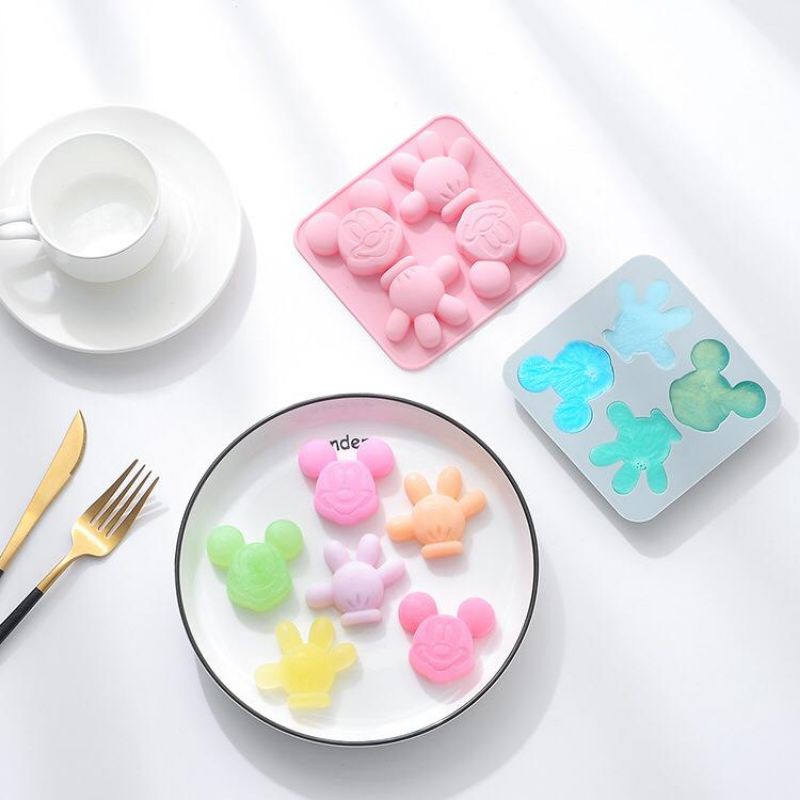 CETAKAN SILICONE JELLY COKLAT TAHAN PANAS MICKY MOUSE