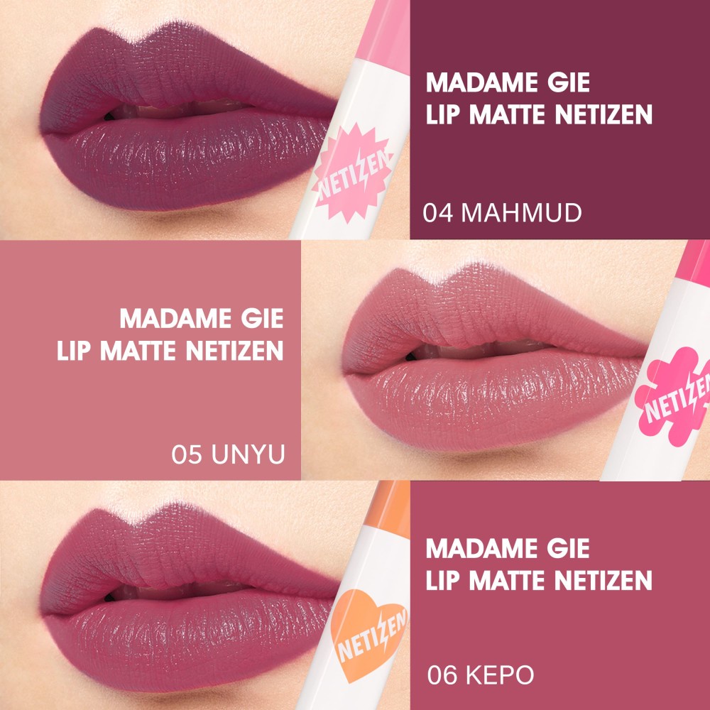 Madame Gie Lip Matte Netizen - Make Up Lipstick | Lip Cream