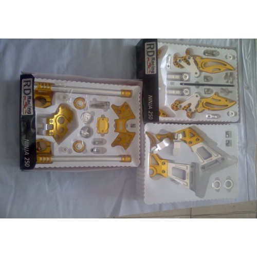 Jual RD RACING. stang jepit ninja250 carbu. underbone ninja250. step belakang n.250 Limited