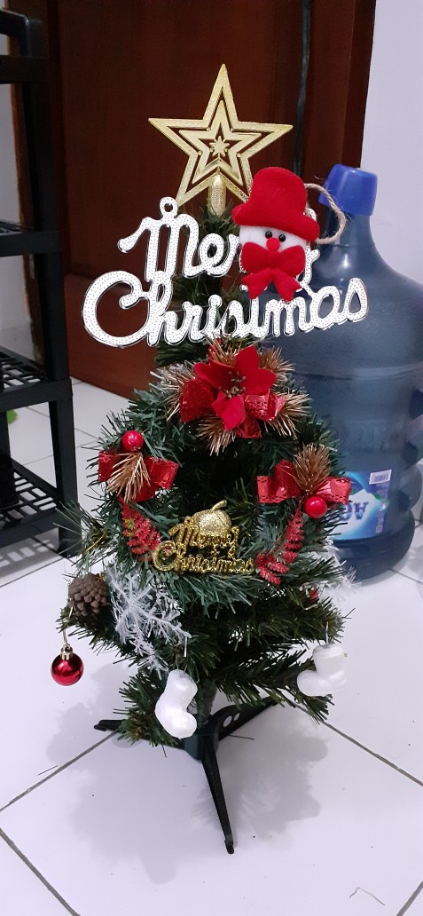 Dekorasi Pohon Natal Merry Christmas Santa Murah 2583