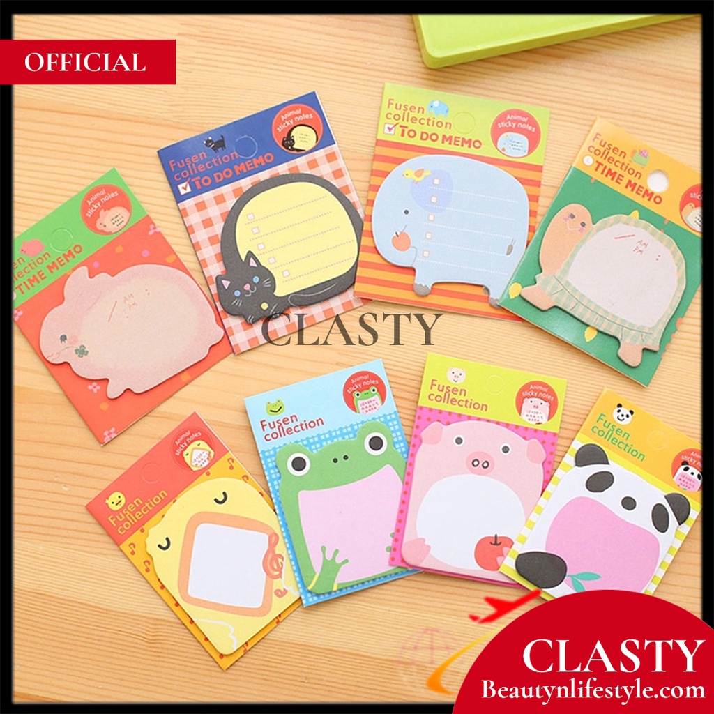 

Sticky Notes Motif HewanTempelan Kertas Catatan Memo Note Karakter Animal Mini Book Karakter Binatang Lucu
