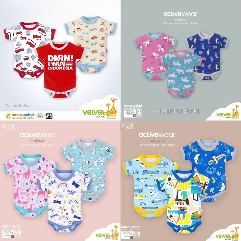 Velvet Junior active wear jumper segi tiga - jumper bayi