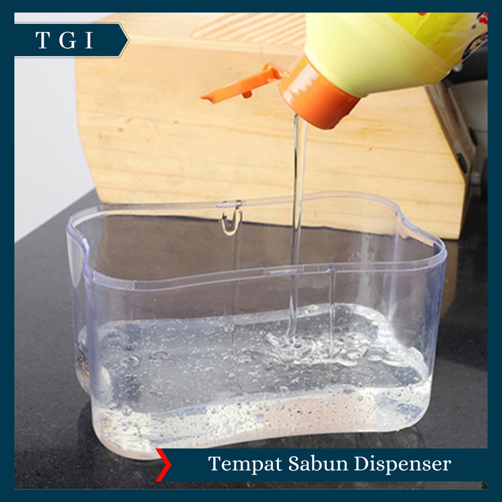 TGI - DISPENSER SABUN PRAKTIS | SOAP DISPENSER HOLDER SPONS CUCI PIRING 2 IN 1 | SPONGE HOLDER