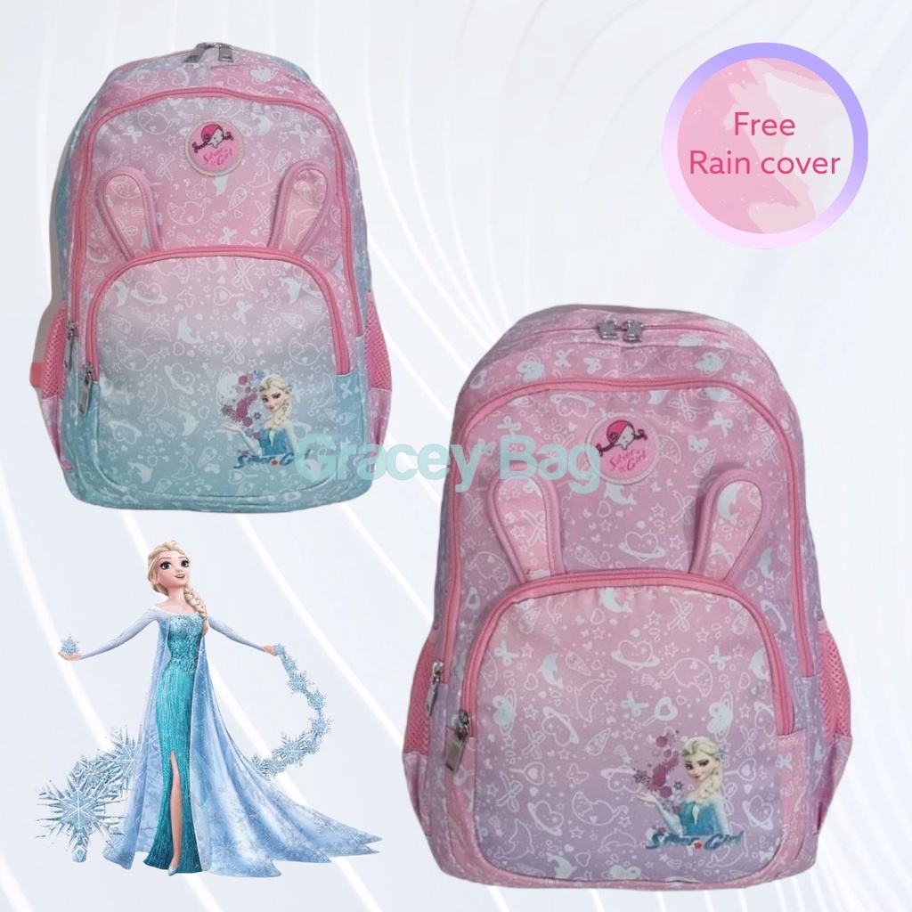 GB-72019E Tas Ransel Anak Perempuan Motif Frozen / Silvergirl